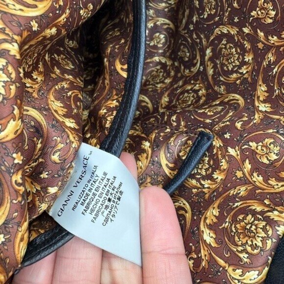 Versace Nappa Barocco Quilted Studded Vanitas Demetra in Black - Picture 8 of 11